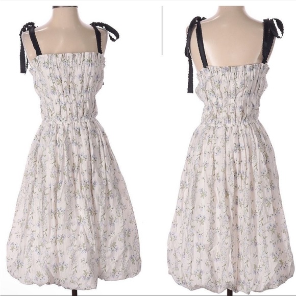 Brock Collection x H&M Lyocell Blend Dress Bow Tie Floral Small - Picture 11 of 11